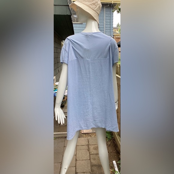 Made in Italy blue cotton blend short sleeves top. Small - Picture 7 of 14